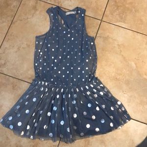 Stella McCartney kids blue/silver polka dot dress